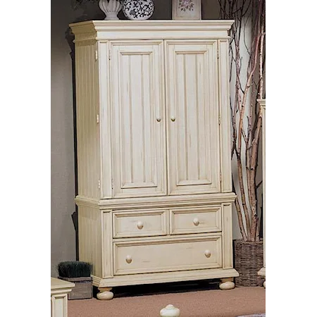 Two Door Armoire with Three Drawers